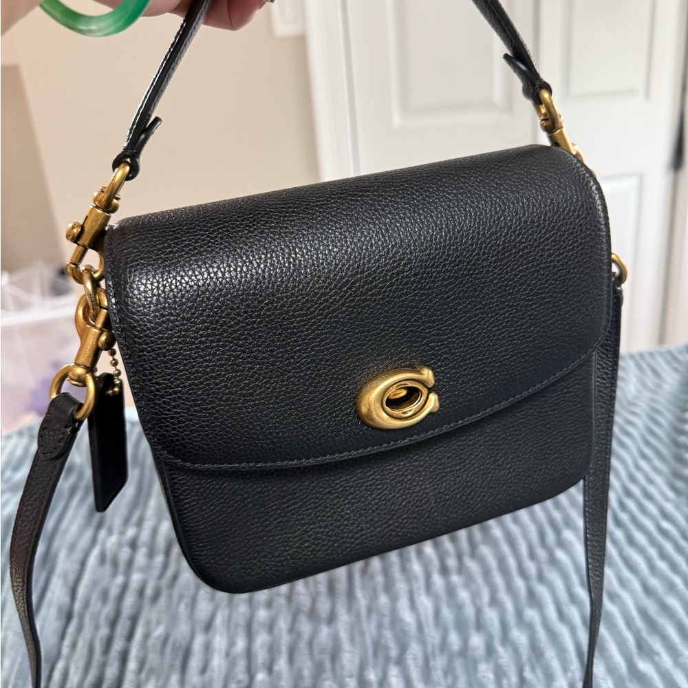 Coach Black Crossbody Bag with Gold-Tone Accents